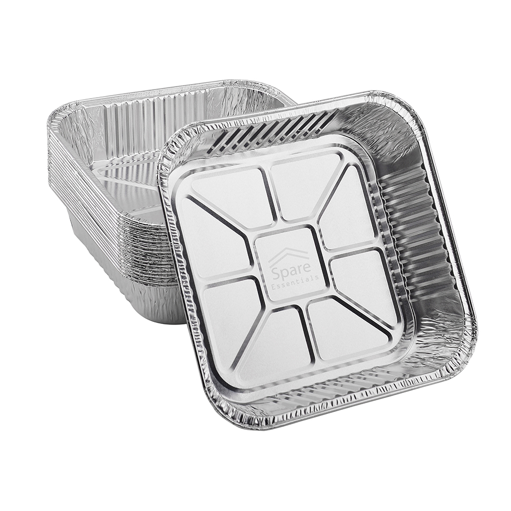 55 PACK - SQUARE 8''X8'' ALUMINUM PANS