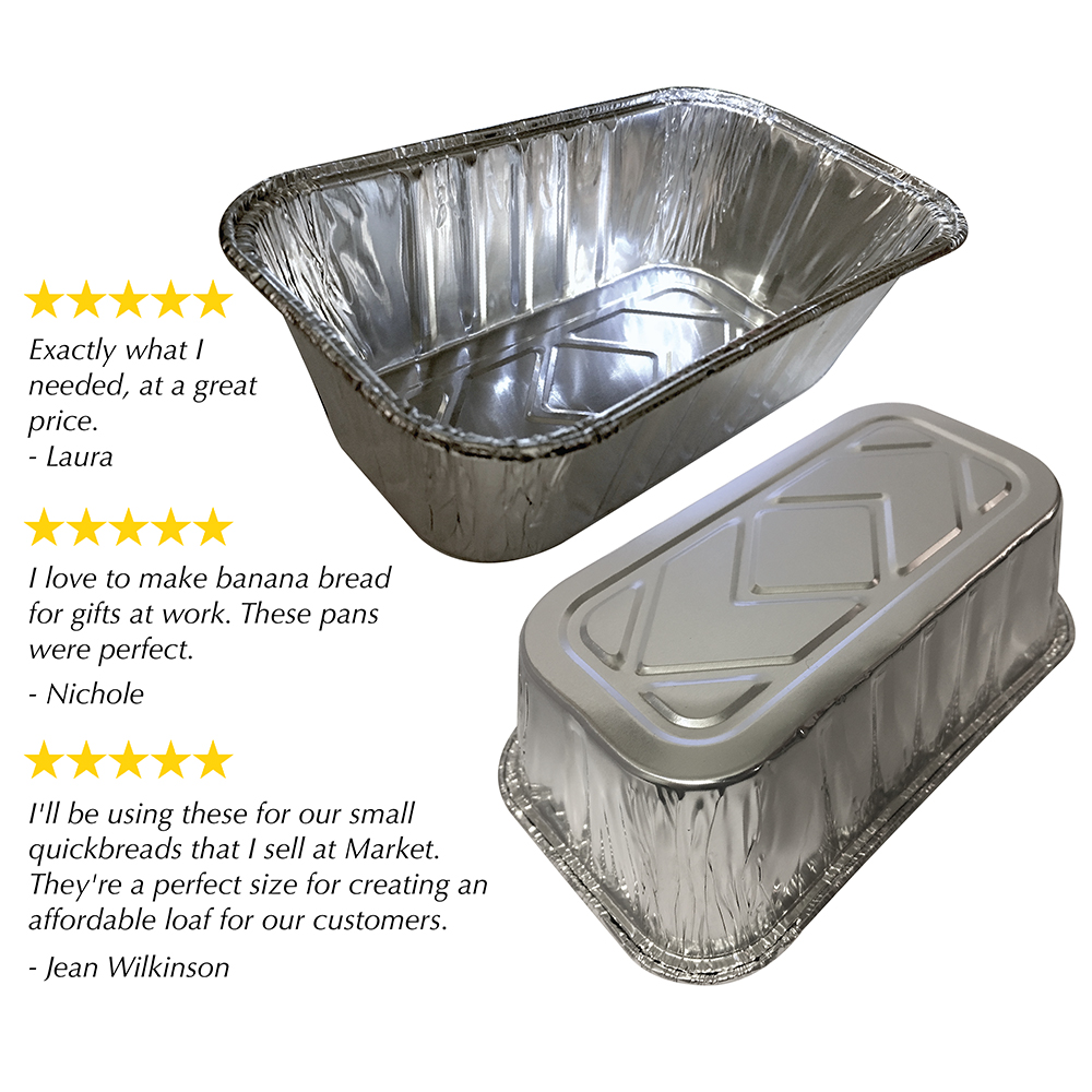 35 PACK – 1LB MINI LOAF ALUMINUM PANS