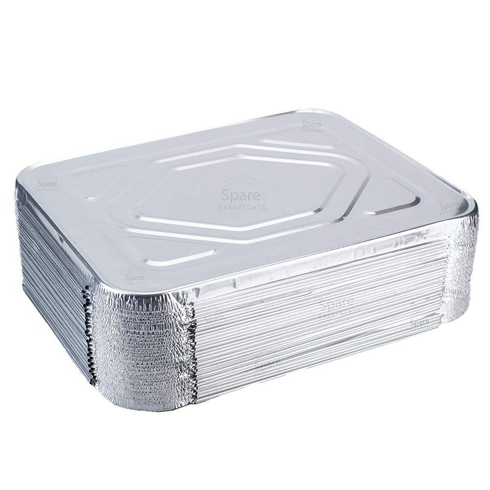 15 PACK – HALF SIZE ALUMINUM PANS WITH LIDS